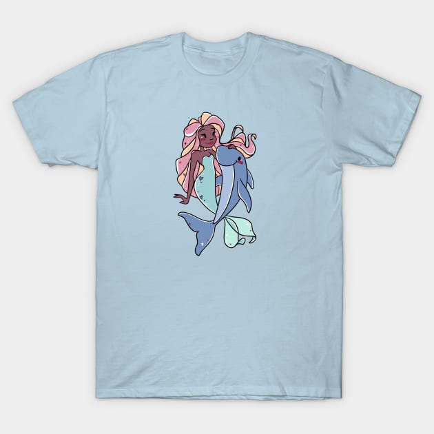 Shark Mermaid T-Shirt by Maxineart